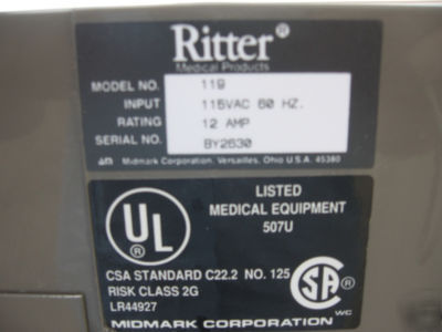 Ritter 119 procedure chair