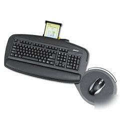 Safco premier keyboard platform with swivel mouse tray