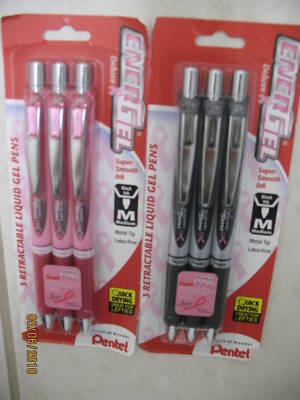 6 pentel retractable energel liquid gel pens 0.7MM ink