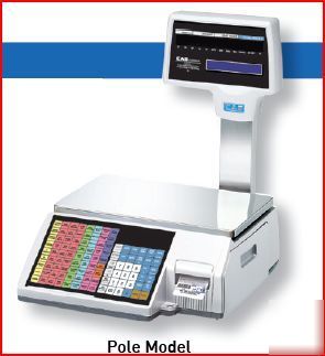 New cas CL5000R label printing scale with pole-brand 