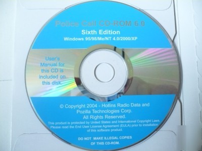 Police call cd-rom 6.0 national edition frequencies