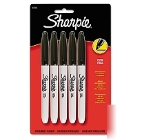 Sharpie permanent paint fine black markers - 5 ct