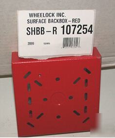 Wheelock inc. shbb-r surface back box red