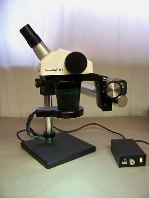 Leica stereozoom sz-4 microscope w/ stand and light