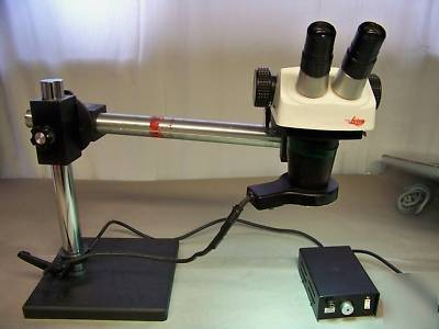 Leica stereozoom sz-4 microscope w/ stand and light