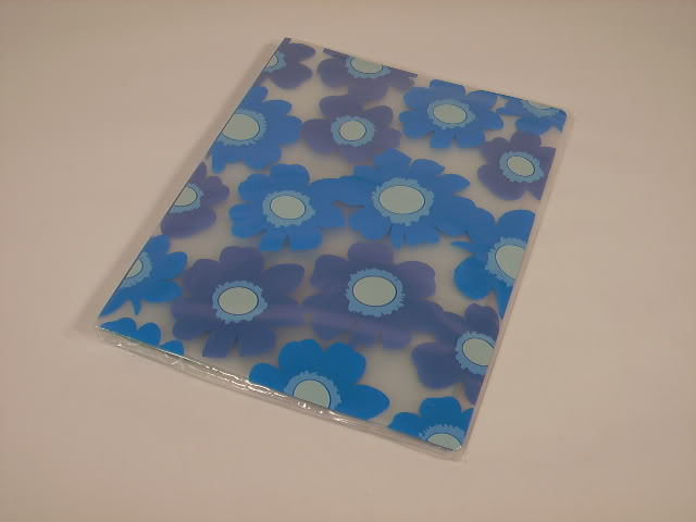 A4 blue and purple flowers 20 pocket display book