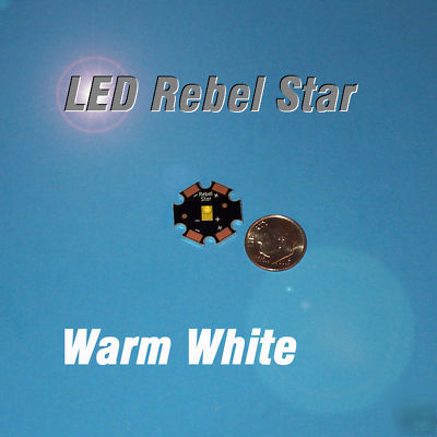 Led star - luxeon rebel warm white - mcpcb - 50~95 lm