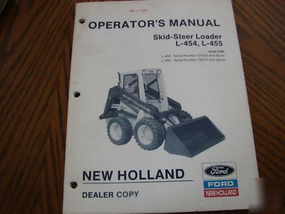 New holland L454 LX454 skid loader operators manual