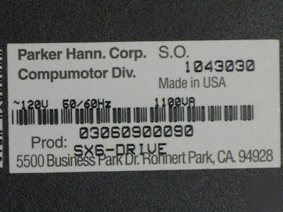 Parker compumotor microstep SX6-drive 87-011751-01 e 