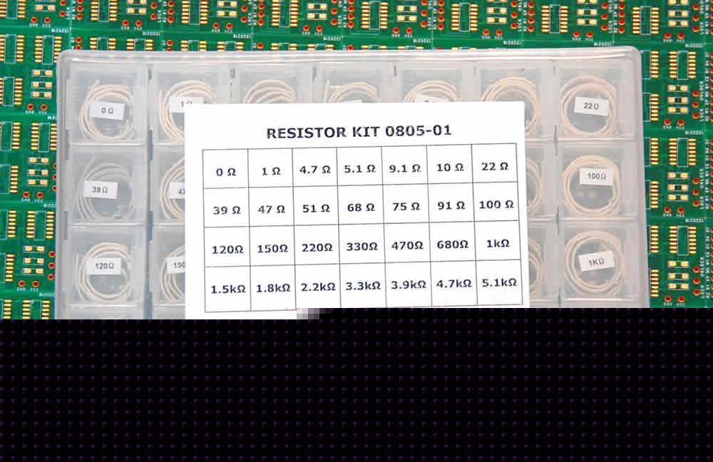 Smd smt 0805 28 value resistors kit 0805-01 ** bonus **