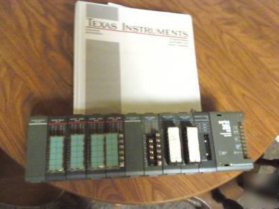 Texas instruments series 305 04B plc rack with cards