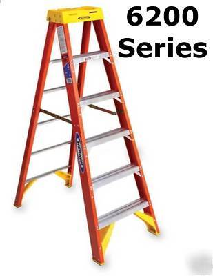 Wholesale lot 18 fiberglass 6' step ladders werner 6206