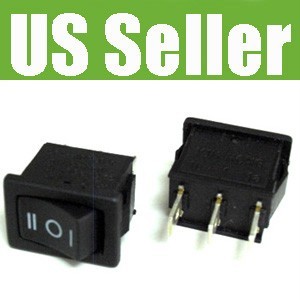5 pcs snap-in on-off rocker switch square KCD1-502