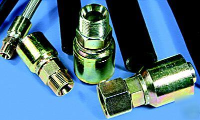 Hydraulic hose crimp fittings 3/8 id male npt-16PCS.