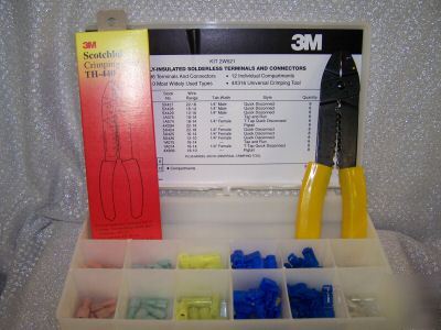 Insulated solderless terminal kit w/krimper 3M quality