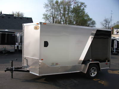 New 2010 6X12 v-nose enclosed motorcycle trailer loaded