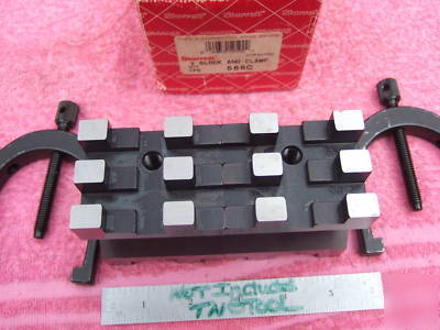 New starrett 568 v-blocks(2)w/clamps xlnt $383 when wow