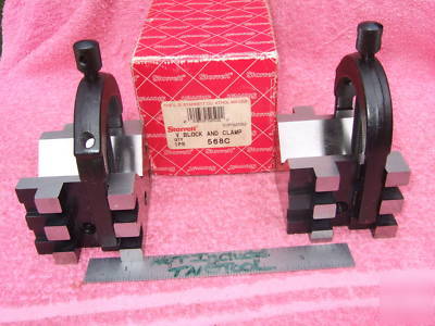 New starrett 568 v-blocks(2)w/clamps xlnt $383 when wow