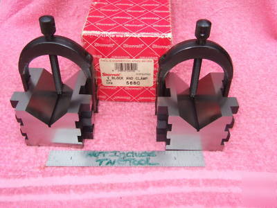 New starrett 568 v-blocks(2)w/clamps xlnt $383 when wow