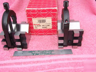 New starrett 568 v-blocks(2)w/clamps xlnt $383 when wow