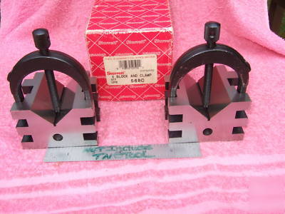 New starrett 568 v-blocks(2)w/clamps xlnt $383 when wow