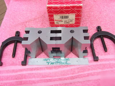 New starrett 568 v-blocks(2)w/clamps xlnt $383 when wow