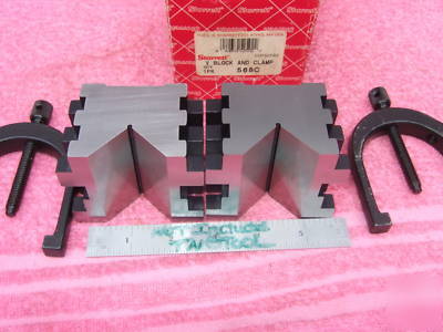 New starrett 568 v-blocks(2)w/clamps xlnt $383 when wow