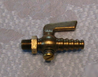 Brass 1/8 input male hose shut off cock 3/8 hose-male