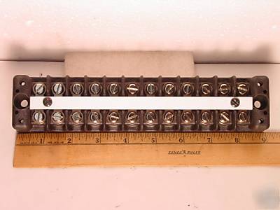 New 1 terminal block 12 position 600V 75 amps -loc c-15