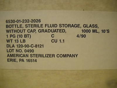 New lab glassware--1000ML flasks---- ----10 per case---