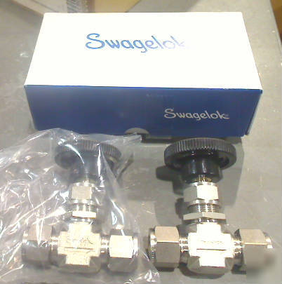 New swagelok ss-1RS8 ss integral needle valve lot of 2 
