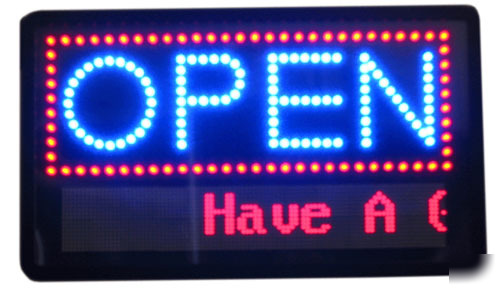 New text customizable bright animated led open sign 22