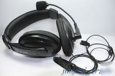 Overhead headset with boom mic for motorola GP328 GP340