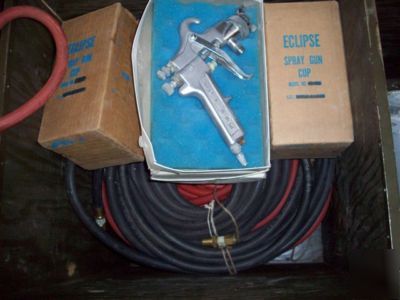 Complete paint spraying system + 2 tanks/guns/hoses 