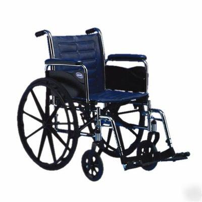 Invacare EX2 20 in wide wheelchair w/ legrest leg rests