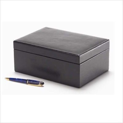 Tuscan rectangular box in black customize: yes