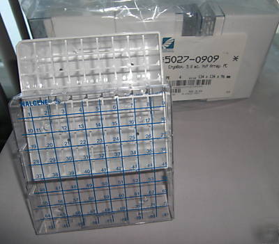 4 nalgene cryobox, 9X9 array holds 324 vials #5027-0909