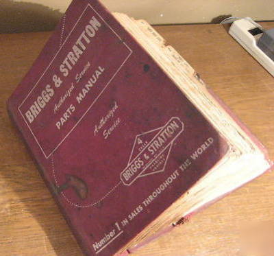 Briggs gas engine motor dealer parts book manual