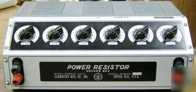 Clarostat 240-c power resistance decade, calibrated