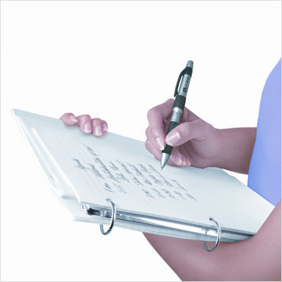 Flip back three-ring view binder, 1IN capacity, white