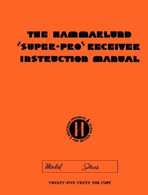 Hammarlund sp-110S series manual w/23