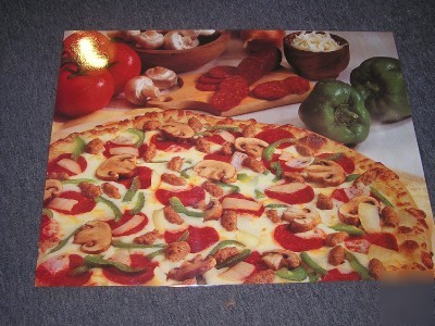 Pizza pictures laminated double sided sign 30 x 40 10PC