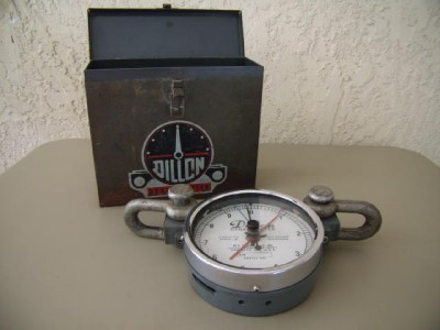 10,000 lb. dillon dynamometer w/ shackles & case