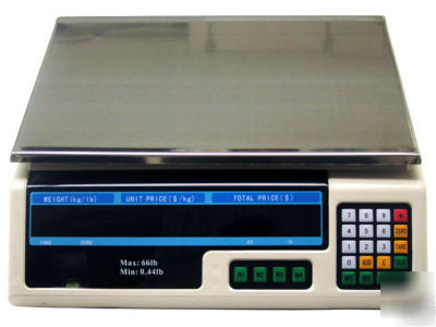 60 lb digital food meat produce price computing scale