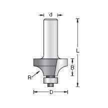 Amana crnr rnd w/ball brg guide 1/2