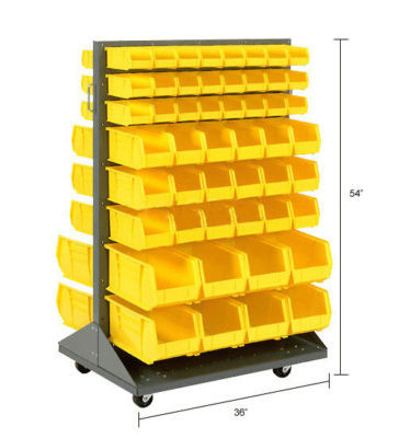 Storage bins pick rack mobile - commercial - 24 bins
