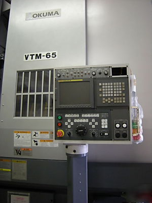 Okuma vtm-65 vertical turning center, cnc lathe