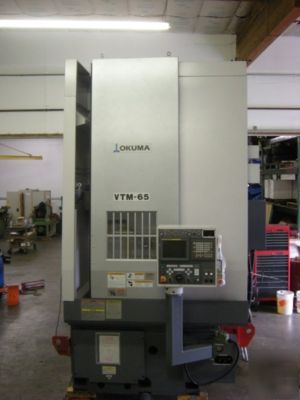 Okuma vtm-65 vertical turning center, cnc lathe