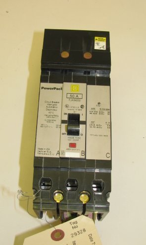 Square d 50 amp circuit breaker FJA34050 50 amp 3 pole