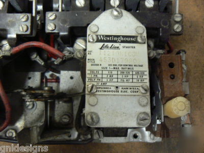 Westinghouse 11210K1CCN size 1 reversing motor starter 